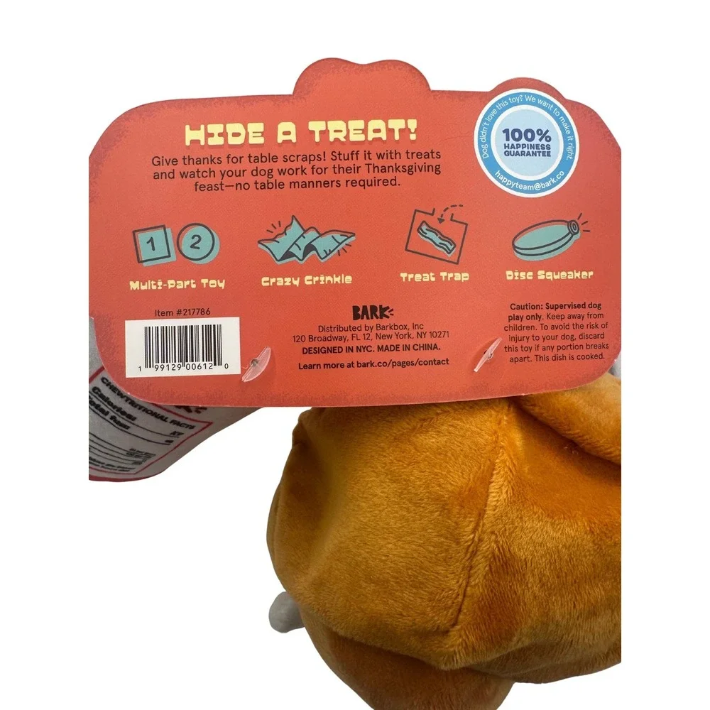 🐶 NWT Bark Box Thanksgiving Potlick 